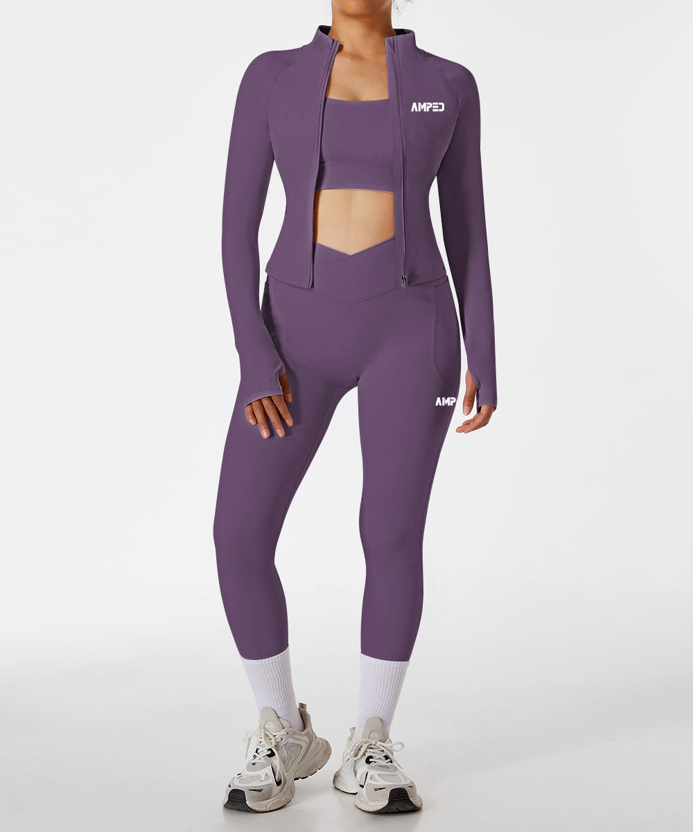 Amped Fitness Seamless 2-Piece Set (Legging and Jacket)