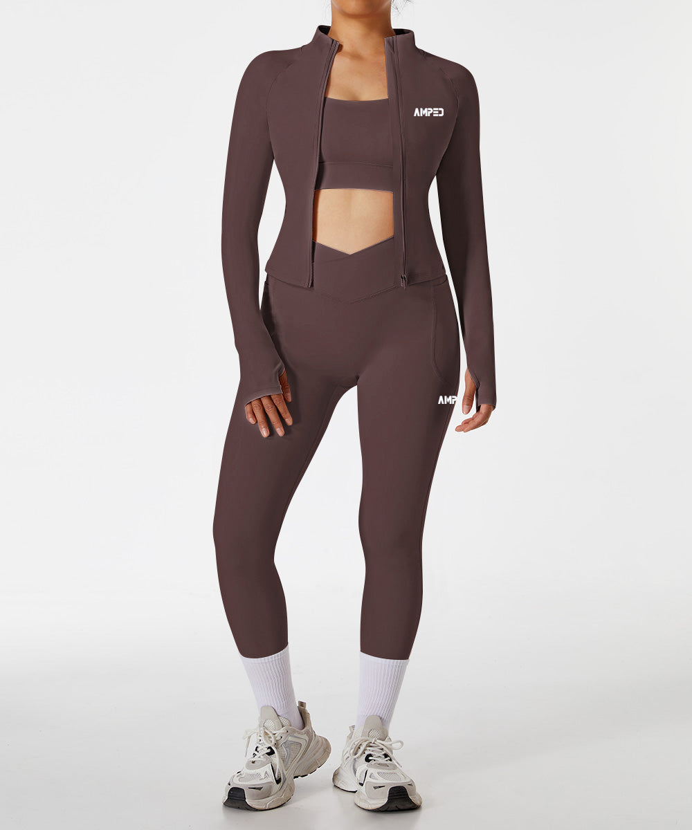 Amped Fitness Seamless 2-Piece Set (Legging and Jacket)